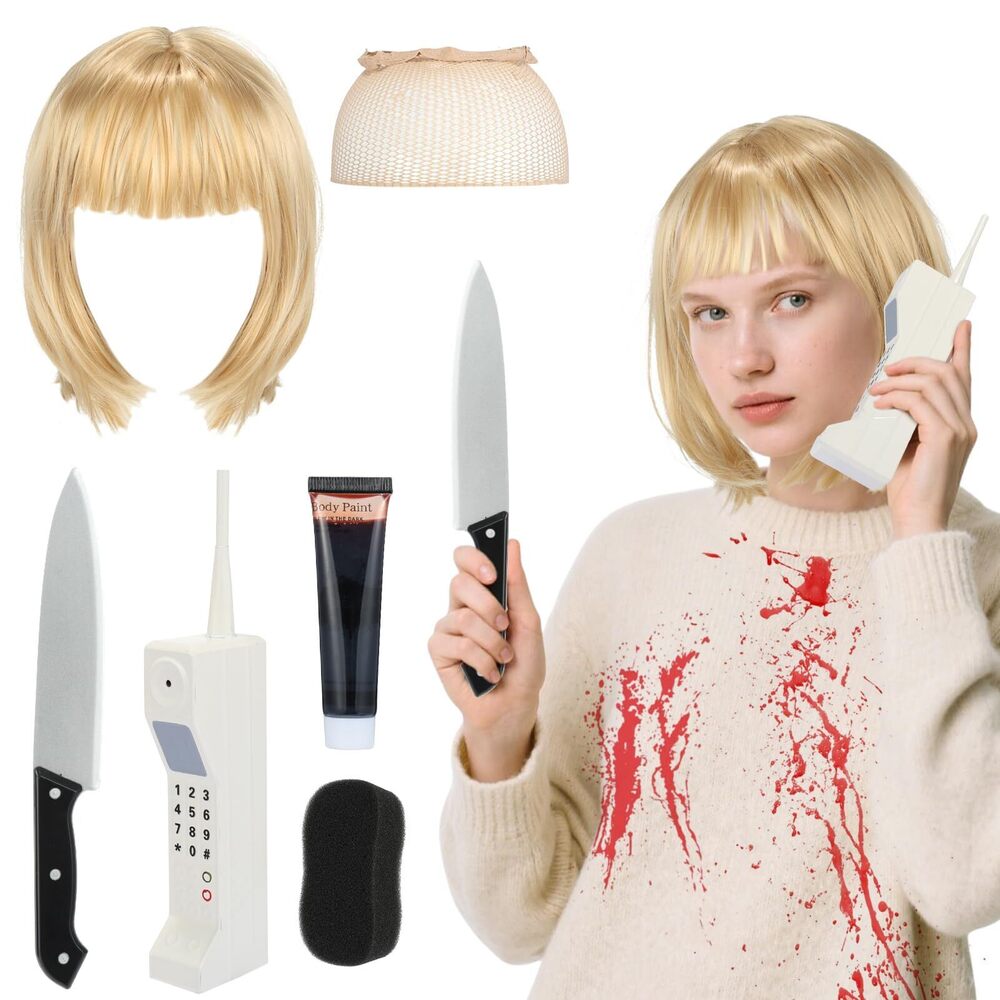 3111 Halloween Costume Accessory Set For Women-include Blond